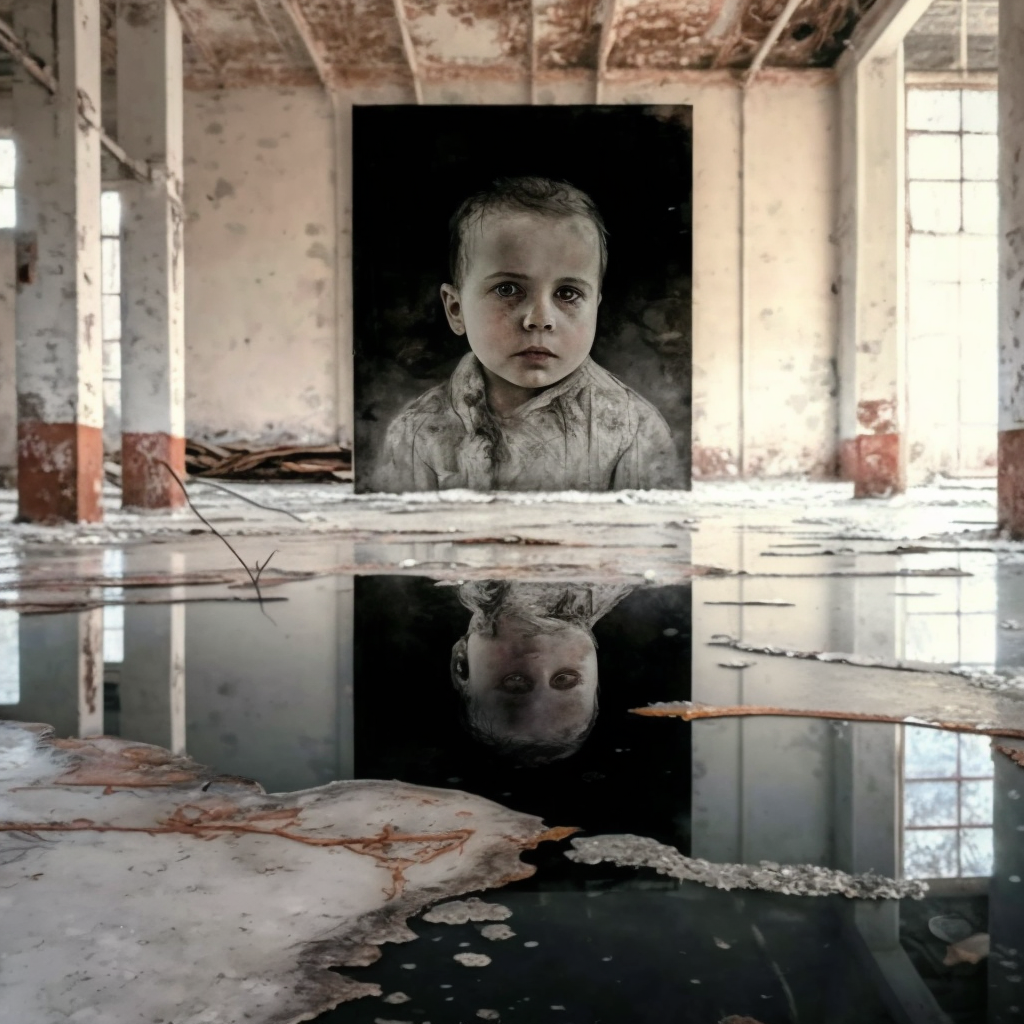 thenagainjg_painting_in_a_gallery_of_a_child_made_of_melted_sno_b9233b3e-9239-4bb1-88ed-db674e80e6f8